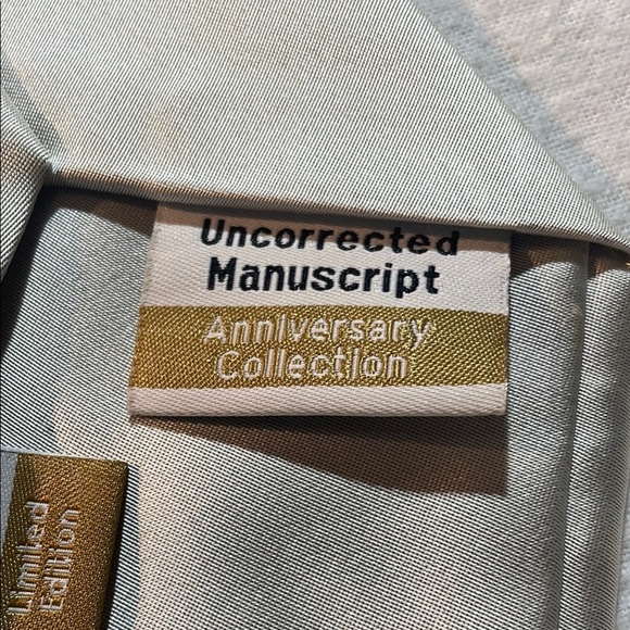 J. Garcia Limited Edition Silk Silver Black Musical Tie Manuscript 39 collection - Picture 4 of 9